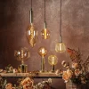 LED-lampa Star Trading E27 G125 Basket Gold