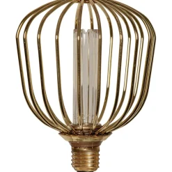 LED-lampa Star Trading E27 G125 Basket Gold