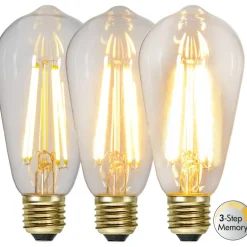 LED-lampa Star Trading E27 ST64 Soft Glow 3-step Memory Dimbar 6,5W