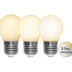 LED-lampa Star Trading Filament E27 G45 Opal RA90 3-step Memory Dimbar 4W