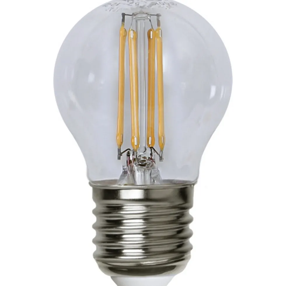 LED-lampa Star Trading Filament E27 G45 Klar Dimbar 4,2W