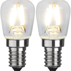 LED-lampa Star Trading Filament E14 ST26 Klar 1,3W 2-pack