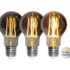 LED-Lampa Star Trading Soft Glow Smoke 3-step memory E27 A60