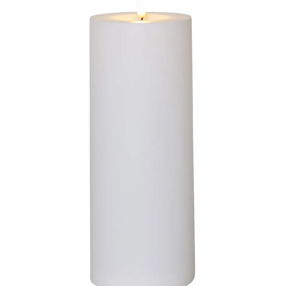 LED-Ljus Star Trading Flamme Rak Vit