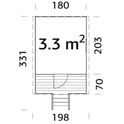 Lekstuga Palmako Huck 3,3 m2