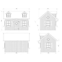Lekstuga Palmako Marie 5,5 m² Trästuga med Loft
