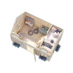 Lekstuga Palmako Marie 5,5 m² Trästuga med Loft