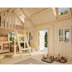 Lekstuga Palmako Marie 5,5 m² Trästuga med Loft