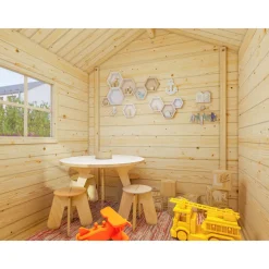 Lekstuga Palmako Stina 3,1 m² Trästuga med Altan