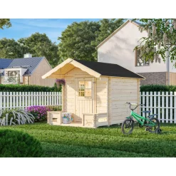 Lekstuga Palmako Stina 3,1 m² Trästuga med Altan