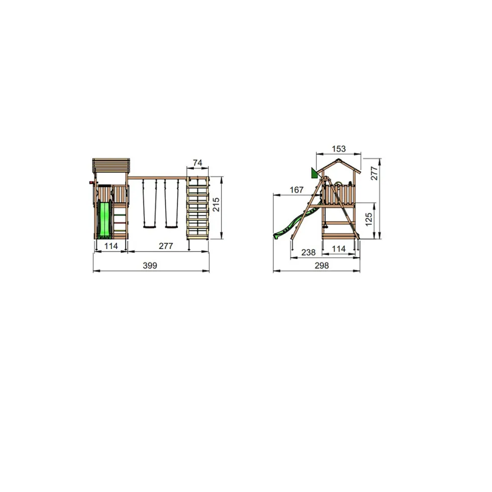 Lektorn Jungle Gym Casa Komplett Inkl Climb Modul X'tra