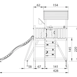 Lektorn Jungle Gym Chalet 2.1 Climb Modul Blå Rutschkana