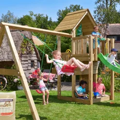 Lektorn Jungle Gym Cubby Komplett Inkl Swing Modul X'tra, 120 kg Sand och RutschkanaGrön