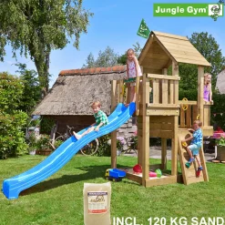 Lektorn Jungle Gym Cubby Komplett Inkl 120 kg Sand och Rutschkana