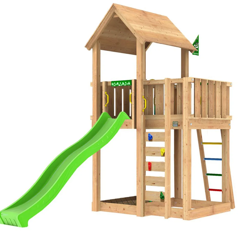Lektorn Jungle Gym Mansion 2.1 Grön Rutschkana & Sand