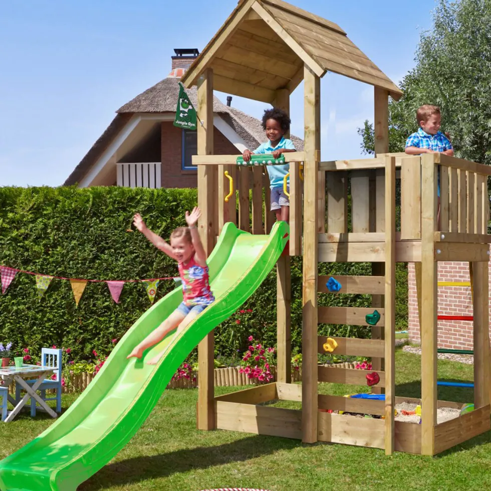 Lektorn Jungle Gym Mansion 2.1 Grön Rutschkana & Sand