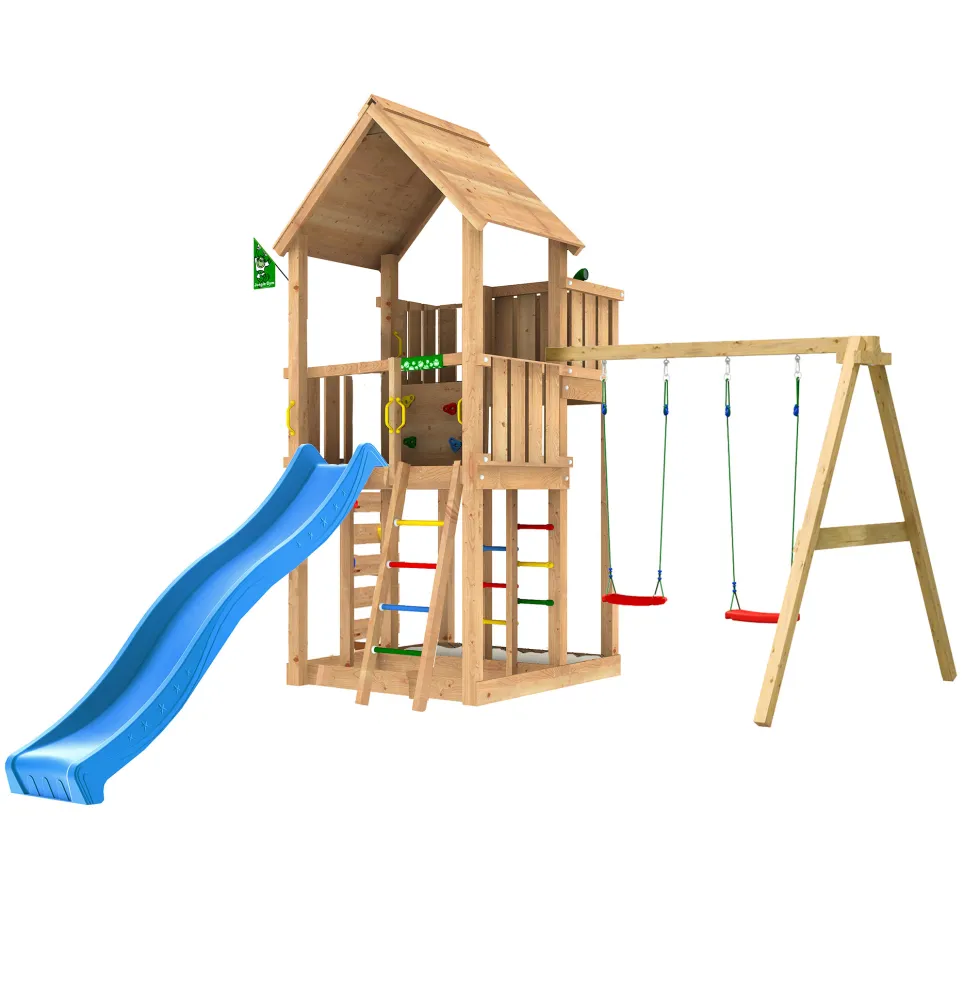 Lektorn Jungle Gym Palace 2.1 Swing Modul 220 Blå Rutschkana & Sand