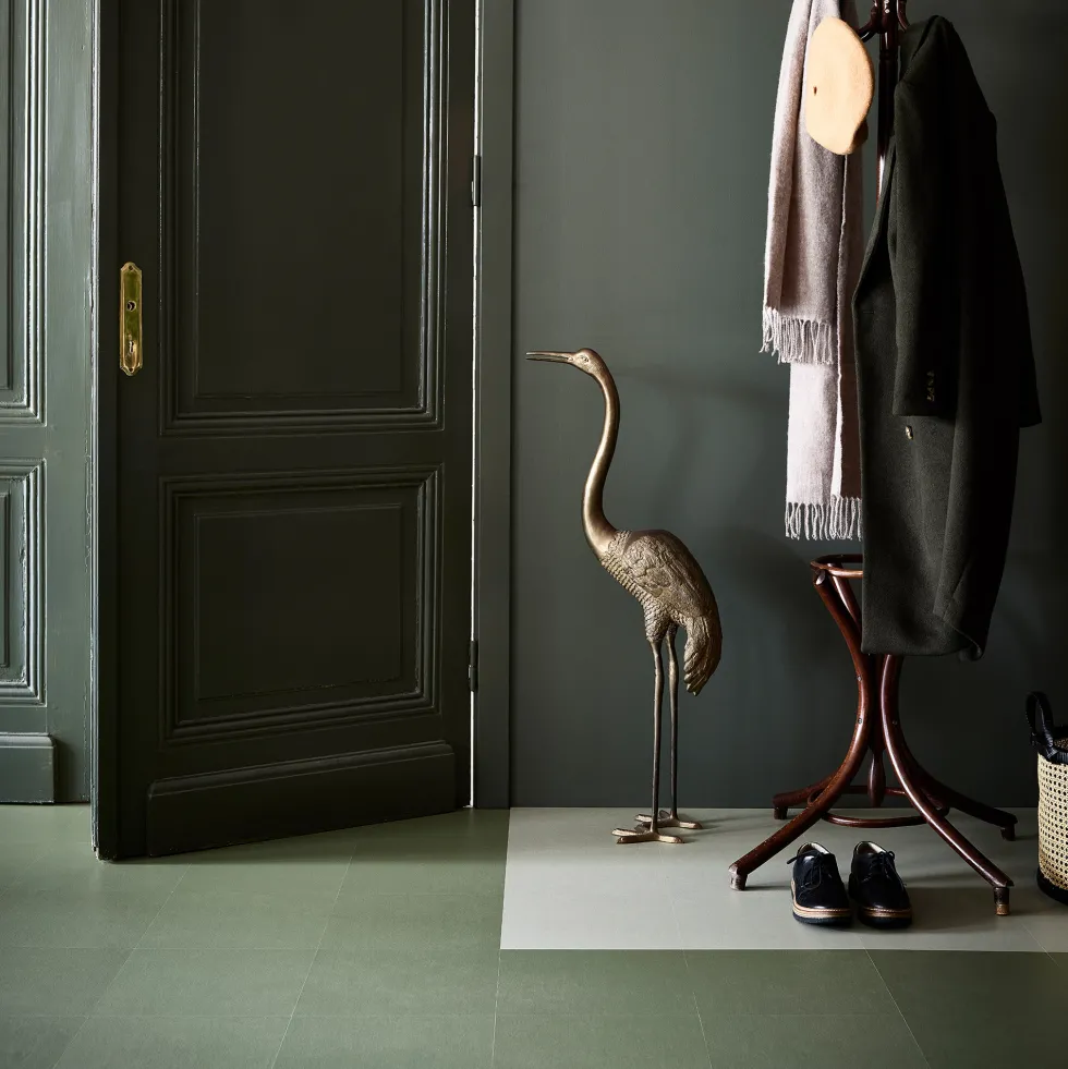 Linoleumgolv Forbo Marmoleum Click Orbit Grå 30x30cm med Klicksystem