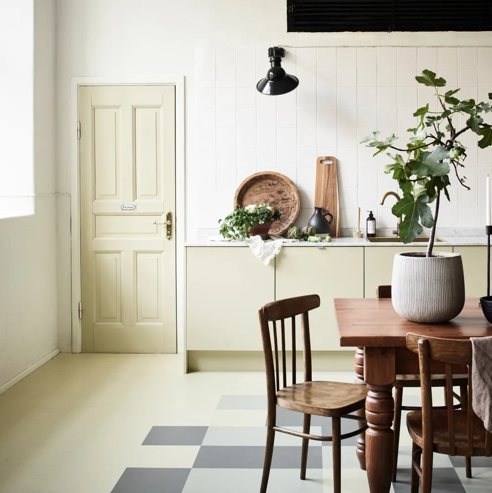 Linoleumgolv Forbo Marmoleum Click Orbit Grå 30x30cm med Klicksystem