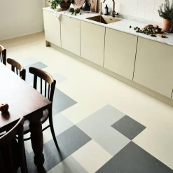 Linoleumgolv Forbo Marmoleum Click Orbit Grå 30x30cm med Klicksystem