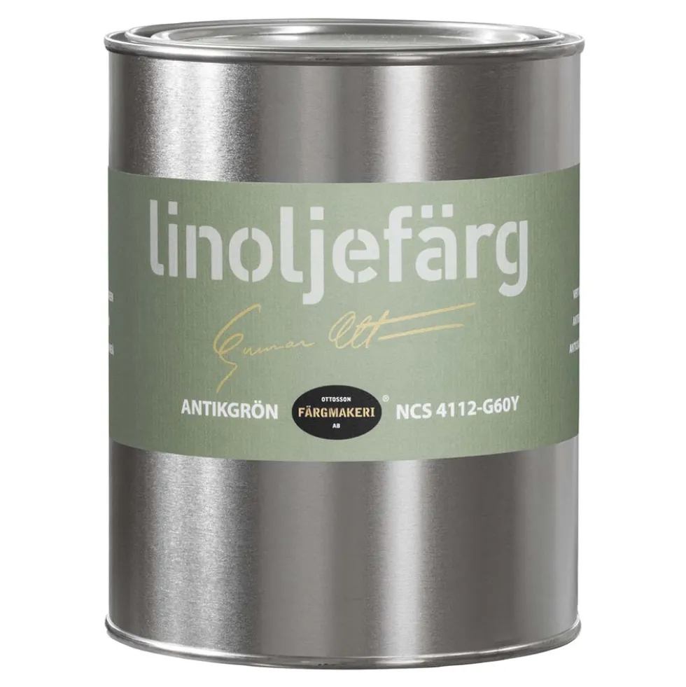 Linoljefärg Ottosson AntikgrönBurk storlek: 1 Liter