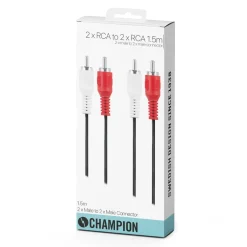 Ljudkabel Champion 2 RCA - 2 RCA Hane-Hane 1.5m