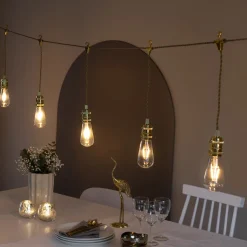 Ljusslinga Gnosjö Konstsmide 8L LED Utbytbar Guld