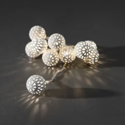 Ljusslinga Gnosjö Konstsmide 10 Metallbollar LED