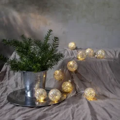 Ljusslinga Star Trading Glitter 10st Glaskulor
