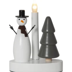 Ljusstake Star Trading Christmas Joy Snögubbe