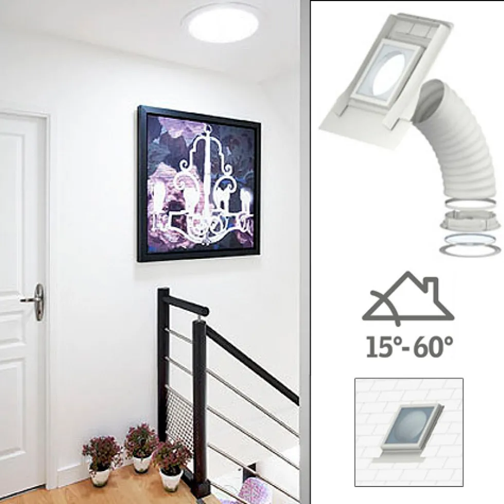 Ljustunnel Velux TLF för Slätt Tak Flexrör