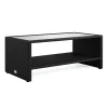 Loungebord Comfort Garden Bahamas Soffbord med hylla Utomhus 113 cm Konstrotting
