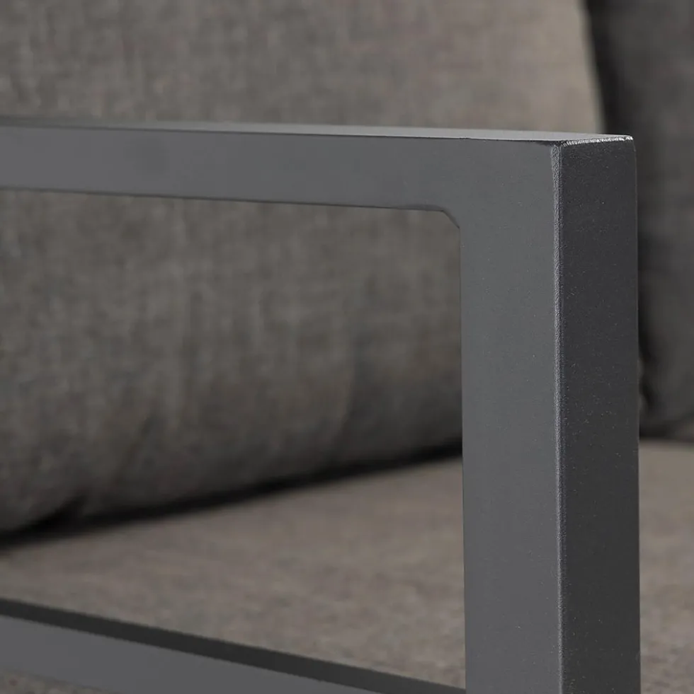 Loungegrupp Comfort Garden Ariany Utemöbler i Svart Aluminium
