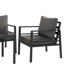 Loungegrupp Comfort Garden Ariany Utemöbler i Svart Aluminium