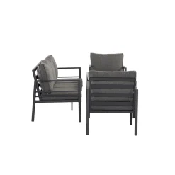 Loungegrupp Comfort Garden Ariany Utemöbler i Svart Aluminium