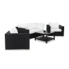 Loungegrupp Comfort Garden Bahamas 4-sits med 2 Fåtöljer och Bord 75x75 UtomhusSvart