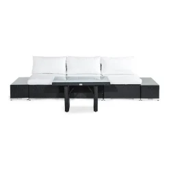 Loungegrupp Comfort Garden Bahamas 3-sits med Avslut och Utebord Utomhus