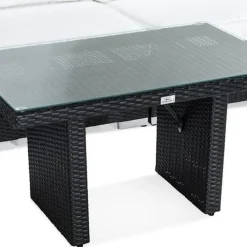 Loungegrupp Comfort Garden Bahamas 3-sits med Avslut och Utebord Utomhus