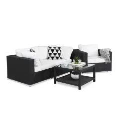 Loungegrupp Comfort Garden Bahamas 3-sits med Utebord 75x75 och Utefåtölj Utomhus