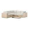 Loungegrupp Comfort Garden Bahamas utomhus hörnsoffa 5-sits vändbar och bord med hylla