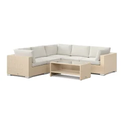 Loungegrupp Comfort Garden Bahamas utomhus hörnsoffa 5-sits vändbar och bord med hylla