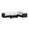 Loungegrupp Comfort Garden Bahamas L-formad utesoffa vänster, 7-sits med bord och hylla