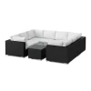 Loungegrupp Comfort Garden Bahamas U-formad utomhus loungegrupp med stängt avslut, 8-sits med bord