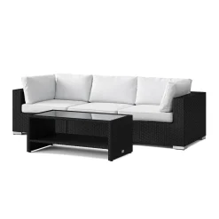 Loungegrupp Comfort Garden Bahamas utesoffa 3-sits med bord och hylla
