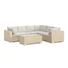Loungegrupp Comfort Garden Bahamas L-formad utesoffa vänster, 6-sits med bord