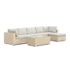 Loungegrupp Comfort Garden Bahamas utomhus divansoffa 6-sits med vändbar divan och bord