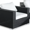Loungegrupp Comfort Garden Bahamas 3-sits med Fåtölj och Soffbord 100x60 UtomhusSvart