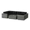Loungegrupp Comfort Garden Bahamas U-formad utomhus loungegrupp med stängt avslut, 6-sits med bord