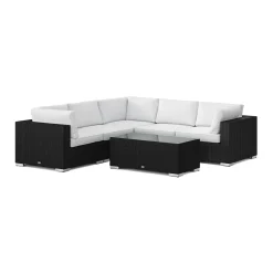 Loungegrupp Comfort Garden Bahamas utomhus hörnsoffa 5-sits vändbar med bord