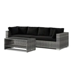 Loungegrupp Comfort Garden Bahamas utesoffa 4-sits med bord och hylla